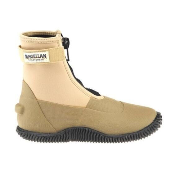 Magellan Outdoors Neoprene Front Zip Wading Boots Mens size 9 Tan/Cream - Picture 1 of 16